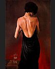 Michael Austin The Black Drape painting